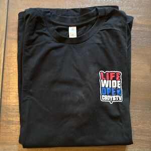 C-Boys TV Life Wide Open men’s XL T-shirts. $10 each or 4 for $30.